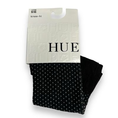 Women’s Hue Micro Dot Knee- Hi 1 Pair One Size Fits Most Black